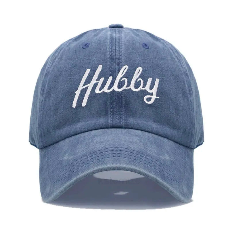 Embroidered Wifey & Hubby Hat Soft Cotton  Adjustable Couple Baseball Cap for Men & Women Wholesale and Dropshipping