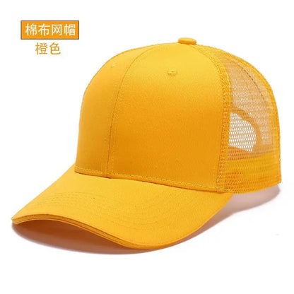 Mesh Cap Women Spring Summer Hats For Women Baseball Cap Cotton Solid Colored Wholesale Stock 6 Panel 5 Panel Breathable Cap