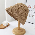 Summer Japanese Bucket Hat Korean style Small Brim Straw Hat Versatile Japanese Woven Bucket Hats Beach Sunscreen Hat Women