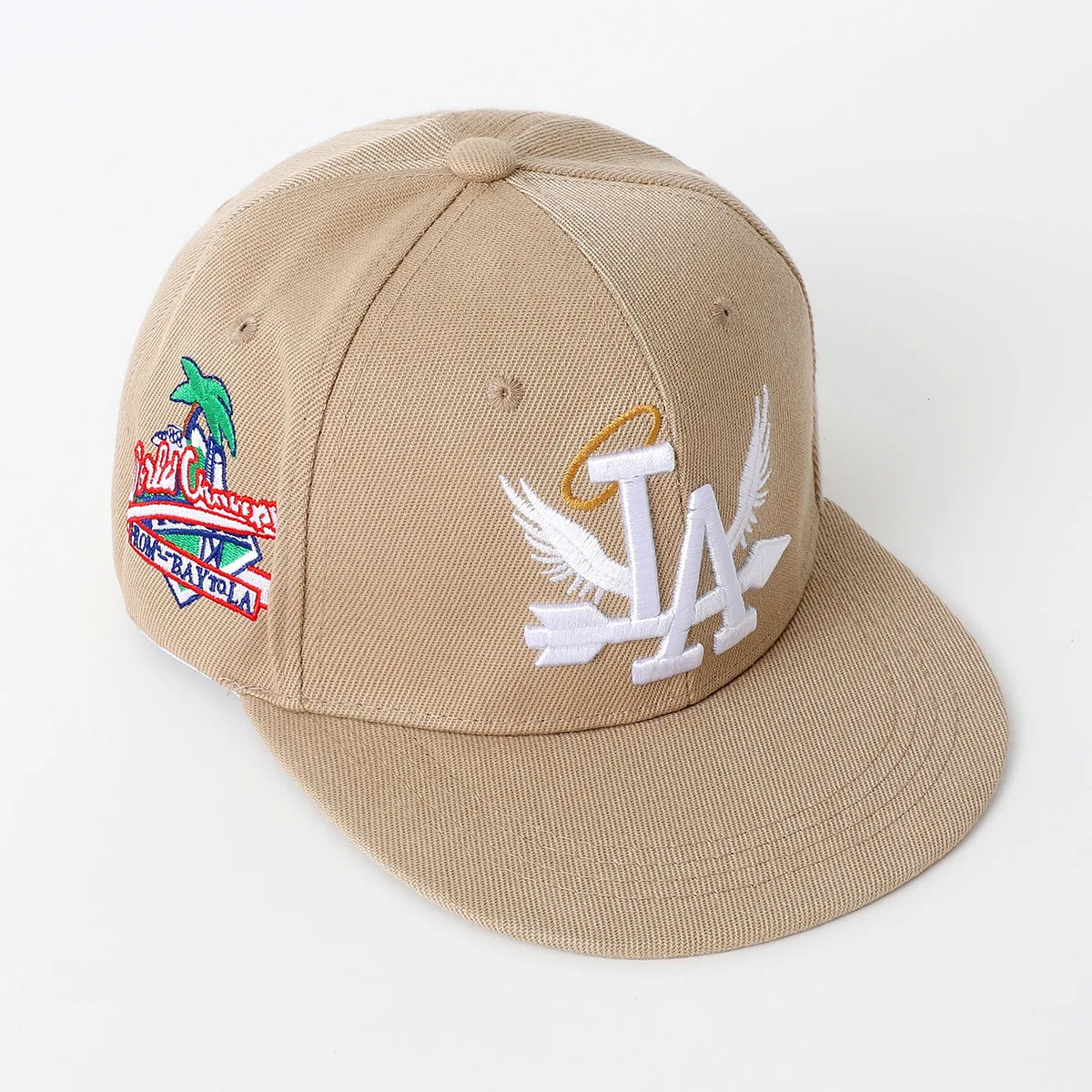 Fashion Unisex Lette Embroidery Baseball Caps Los Angeles Snapback Hat Angel Wings Hip Hop Caps Outdoor Adjustable Casual SunHat