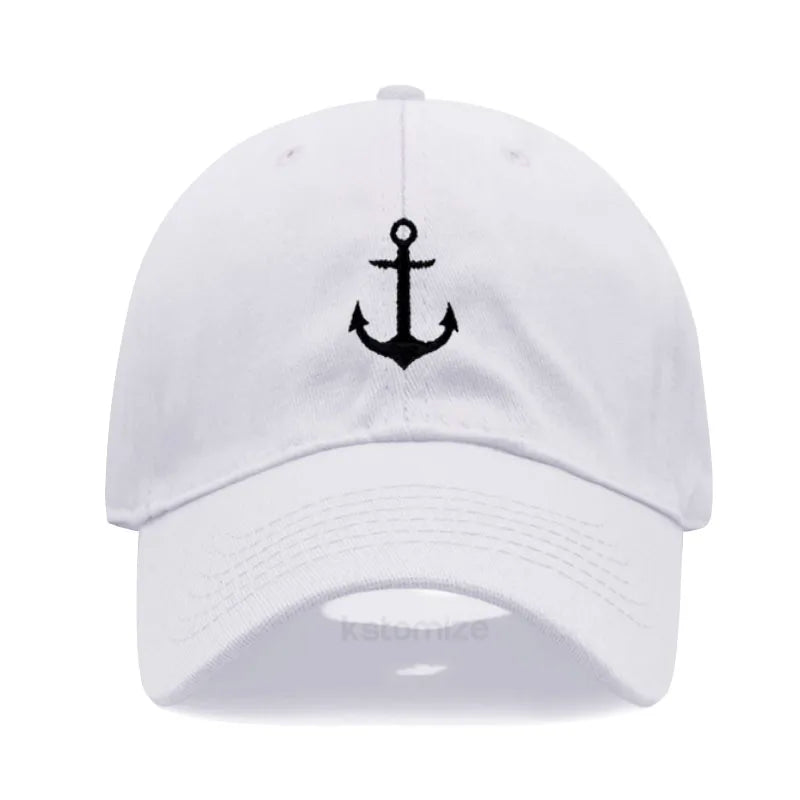 Anchor Embroidered Baseball Cap for Women Men Fashion Adjustable Soft Washed Cotton Dad Hat Unisex Classic Golf Caps