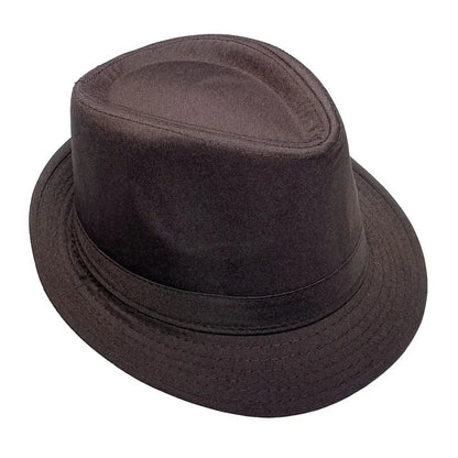 Summer Solid Bright Color Sun Hat British Jazz Hat Top Hat Men's Top Hat Winter Middle-aged and Elderly Jazz Warm Hat Fedora Hat