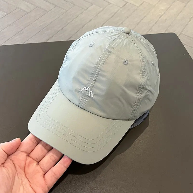 Waterproof Breathable Baseball Cap Solid Color Summer Sports Golf Sun Hat Unisex Casual Dad Hats For Women & Men