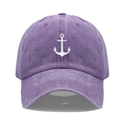 Anchor Embroidered Baseball Cap for Women Men Fashion Adjustable Soft Washed Cotton Dad Hat Unisex Classic Golf Caps