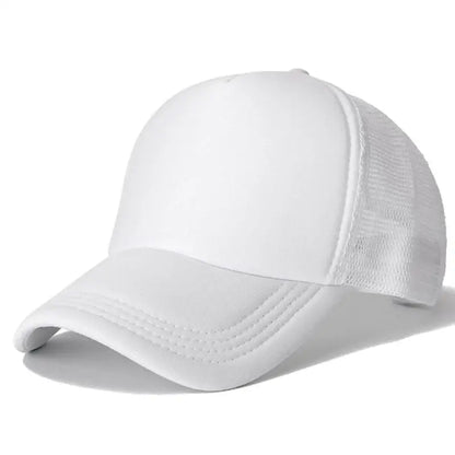 COKK Mesh Baseball Cap Adjustable Snapback Hats For Women Men Unisex Hip Hop Trucker Cap Dad Hat Sponge Soft Breathable Black