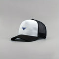 Blue Bull Head Print Unisex Mesh Suede Trucker Hat Spring Summer Breathable Sports Baseball Cap Women Men Outdoor Sun Hat