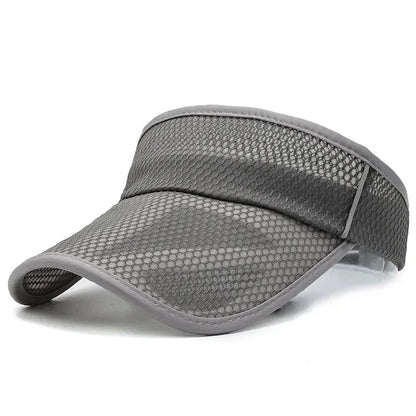 Summer Empty Top Hat Men's Sports Hat Women's Bare Plate Mesh Quick-Drying Hat Outdoor Casual Large Brim Empty Top Hat