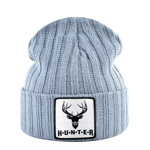 Knitted Skullies Beanie With Animals Patch Men Women Outdoor Casual Sport Hats Autumn Winter Solid Color Hip Hop Beanies