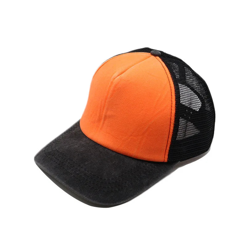 1pcs Baseball Cap Men's Summer Breathable Mesh Sun Hat Unisex Cotton Snapback Cap Truck Caps Visor