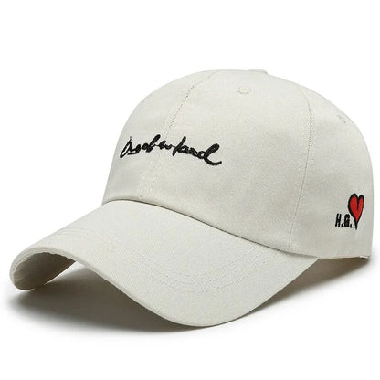 Love Embroidery Polyester Cotton Baseball Hat Women'S Spring, Summer And Autumn Student Casual Korean Version Caps Men'S Outdoor