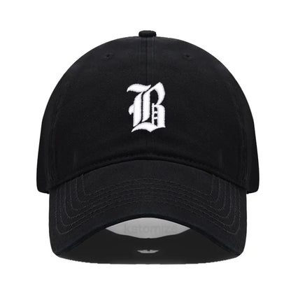 Old English Letter A-Z Embroider Baseball Cap For Men Womne High Quality Soft Cotton Fashion Team Sport Visors Snapback Caps