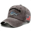 2025 New High Quality Wash Cotton America Flag Shark Men's Baseball Cap Women Snapback Hats For Men Bone Hip Hop Dad Hat Gorras