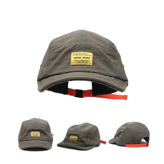 Unisex 5-Panel Snapback Cap – Quick-Dry Flat Brim Summer Casual Sun Hat