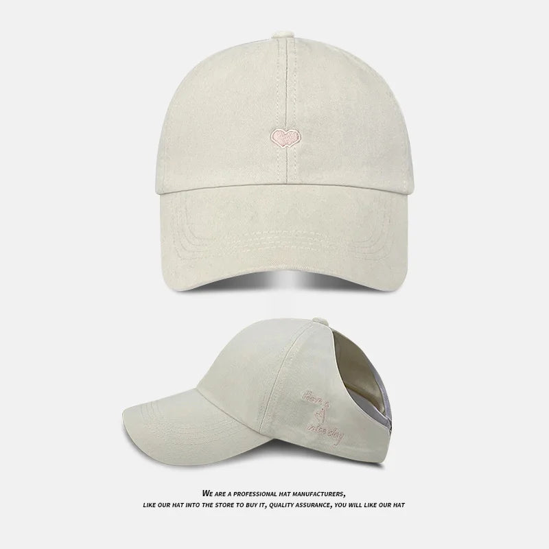Women’s Criss Cross Ponytail Baseball Cap – Messy Bun Snapback Breathable Trucker Outdoor Sports Adjustable Hat