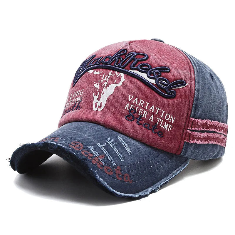 Evrfelan Denim Baseball Cap Hip Hop Letter Snapback Casual Outdoor Hat