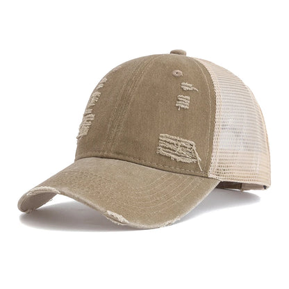 Hot Sale Unisex Trucker Hat Multi Colors Plain Baseball Cap Women Men Washed Cotton Distressed Cap