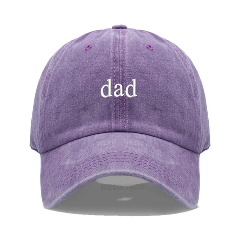 New dad mom Embroidery Soft Cotton Baseball Cap Fashion Women Men Hat Sport Visors Snapback Cap Sun Hat Breathable Outdoor Caps