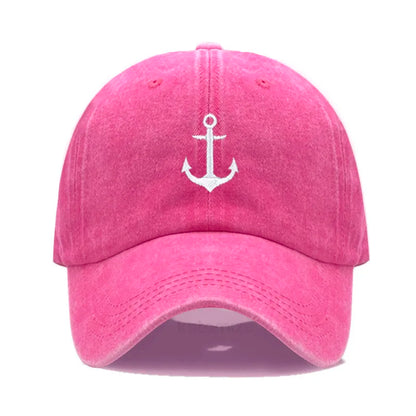Anchor Embroidered Baseball Cap for Women Men Fashion Adjustable Soft Washed Cotton Dad Hat Unisex Classic Golf Caps