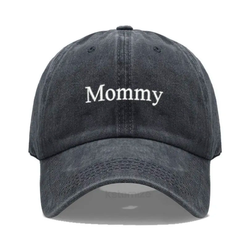 Daddy & Mommy Embroidery Baseball Cap for Men & Women Unisex Soft Washed Cotton Baseball Hats For Father's Mother's Day Gifts