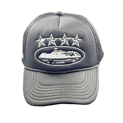 Unisex Men Women Cap Pentagram Embroidery Baseball Net Caps Spring Summer Outdoor Adjustable Casual Hats Sunscreen Hat