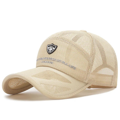 New Summer Women Men Fishing Mesh Sun Hat Caps Female Male Black White Mesh Outdoor Sport Baseball Hats Cap For Women Men
