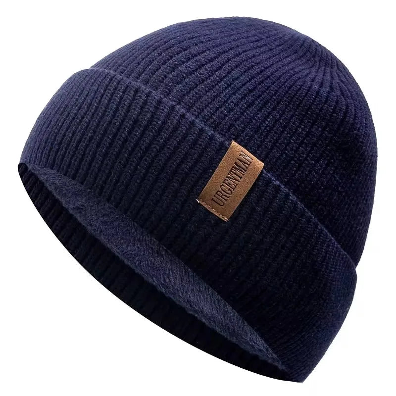 New Unisex Winter Hat Add Fleece Warm Cap Stylish Soft Beanie Hat For Men Women Outdoor Thicken Ski Sports Knitted Hat