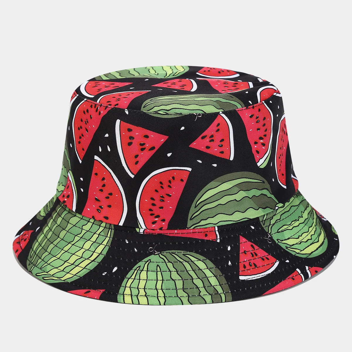 creative fruit pattern bucket hat men's and women's outdoor leisure sunscreen fishing sun hat double-sided beach basin cap