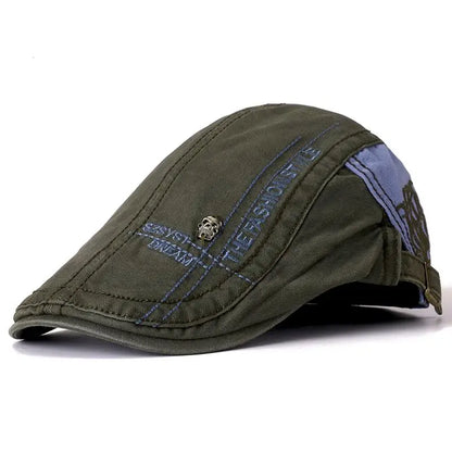 Hot Sale Summer Outdoor Flat Hat Sports Cotton Beret Cap Casual Peaked Skull Design Cap For Men And Women