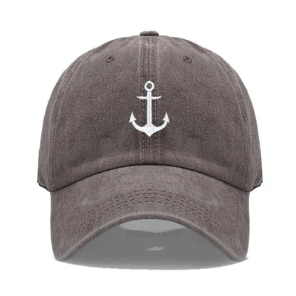 Anchor Embroidered Baseball Cap for Women Men Fashion Adjustable Soft Washed Cotton Dad Hat Unisex Classic Golf Caps