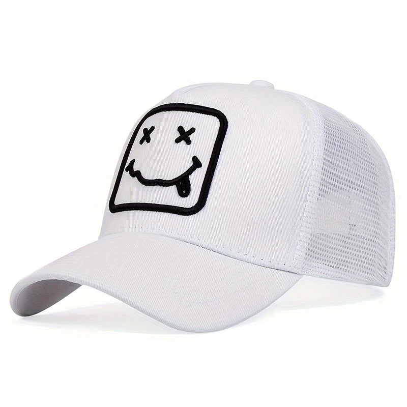 Unisex XX Tongue Sticking Embroidery Baseball Net Caps Spring Summer Outdoor Adjustable Casual Hats Sunscreen Hat