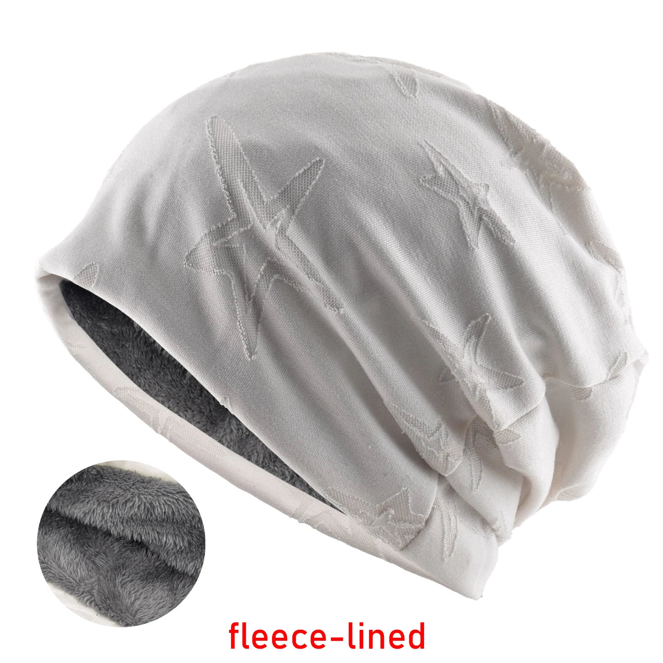 Letter Print Beanie Hat For Women Men Vintage Distressed Cracked Design Wasteland Style Warm Fleece-lined Skullis Beanie Winter