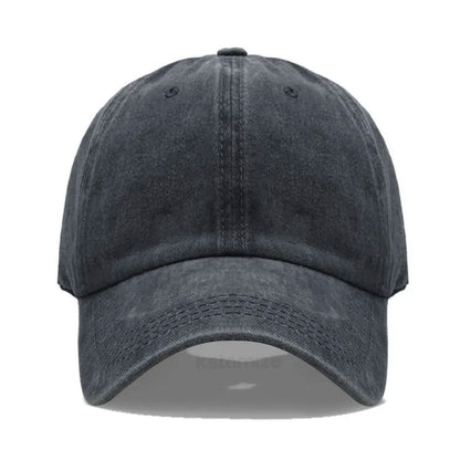 Custom Text Logo Embroidery Vintage Washed Cotton Baseball Cap Fashion Women Men Hat Sport Visors Snapback Cap Sun Hat