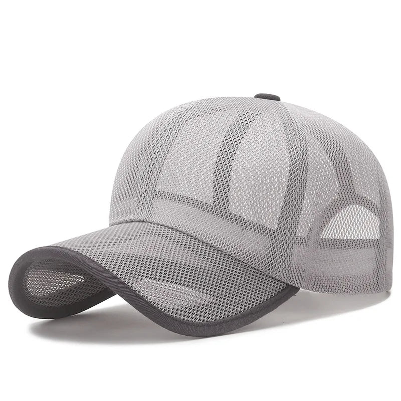 Summer Men Hat Openwork Brim Breathable Mesh Cap Outdoor Sports Sunscreen Baseball Women Sunhat