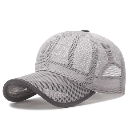 Summer Men Hat Openwork Brim Breathable Mesh Cap Outdoor Sports Sunscreen Baseball Women Sunhat