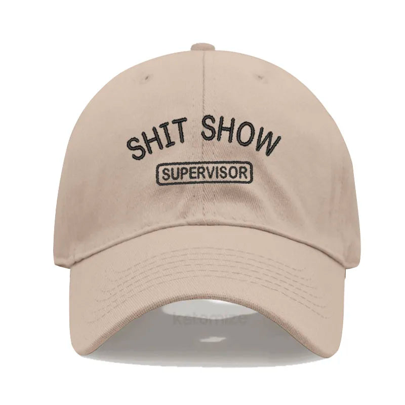 Men's Baseball Cap Women's Sport Golf Caps for Man Washed Cotton SHIT SHOW SUPERVISOR Embroidery Dad Hat Sun Hats Dropshipping