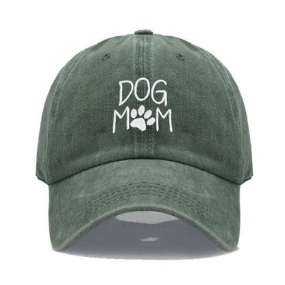 Dog Mom Embroidered Baseball Cap for Women Men Fashion Adjustable Soft Cotton Dad Hat Unisex Classic Golf Caps