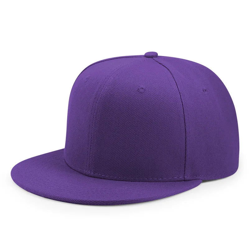 Baseball Caps For Men Women Unisex Hip Hop Solid Color Flat Brim Snapback Hats For Women Spring Summer Sun Hat Street Dance Kpop