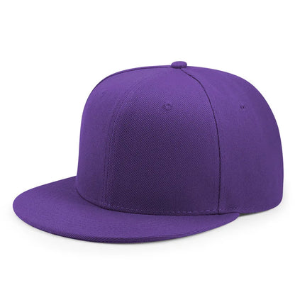 Baseball Caps For Men Women Unisex Hip Hop Solid Color Flat Brim Snapback Hats For Women Spring Summer Sun Hat Street Dance Kpop