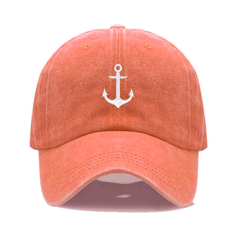 Anchor Embroidered Baseball Cap for Women Men Fashion Adjustable Soft Washed Cotton Dad Hat Unisex Classic Golf Caps