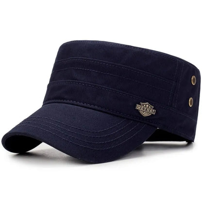 Small Iron Standard Flat Hat Spring Outdoor Travel Hat Men'S Cotton Shield Hat