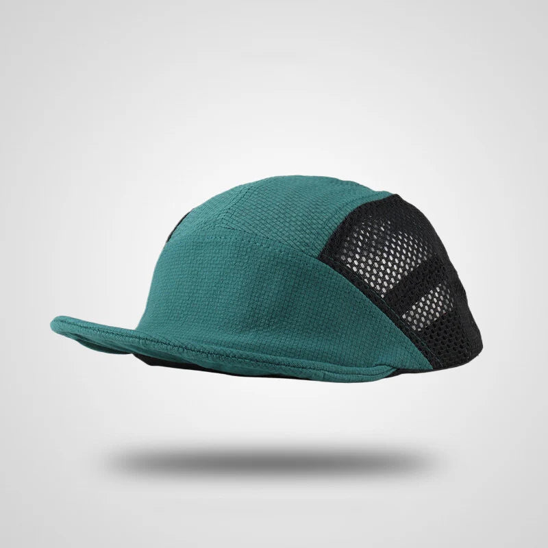 Unisex Korean Quick-Dry Mesh Baseball Cap – Soft Short Brim 5-Panel Snapback Breathable Outdoor Camping Fishing Hat