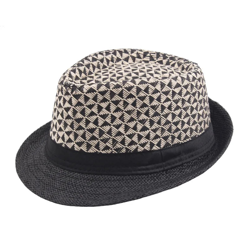 Men's Fedoras Summer Straw Hats Straw Paper Woven Top Hats Outdoor Sun hats Selling Curly Jazz Hats Panama Cap