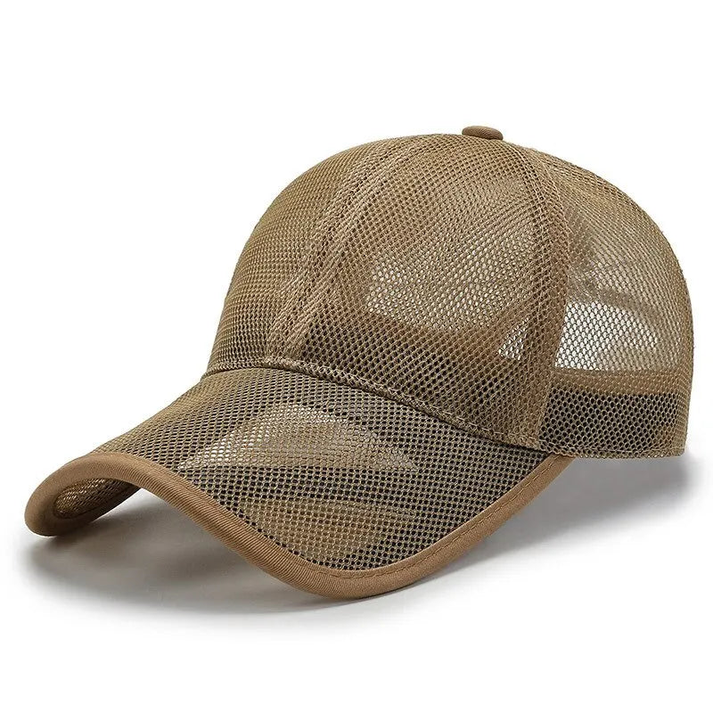 Summer Breathable Mesh Baseball Cap Openwork Brim Outdoor Sports Sun Hat Unisex