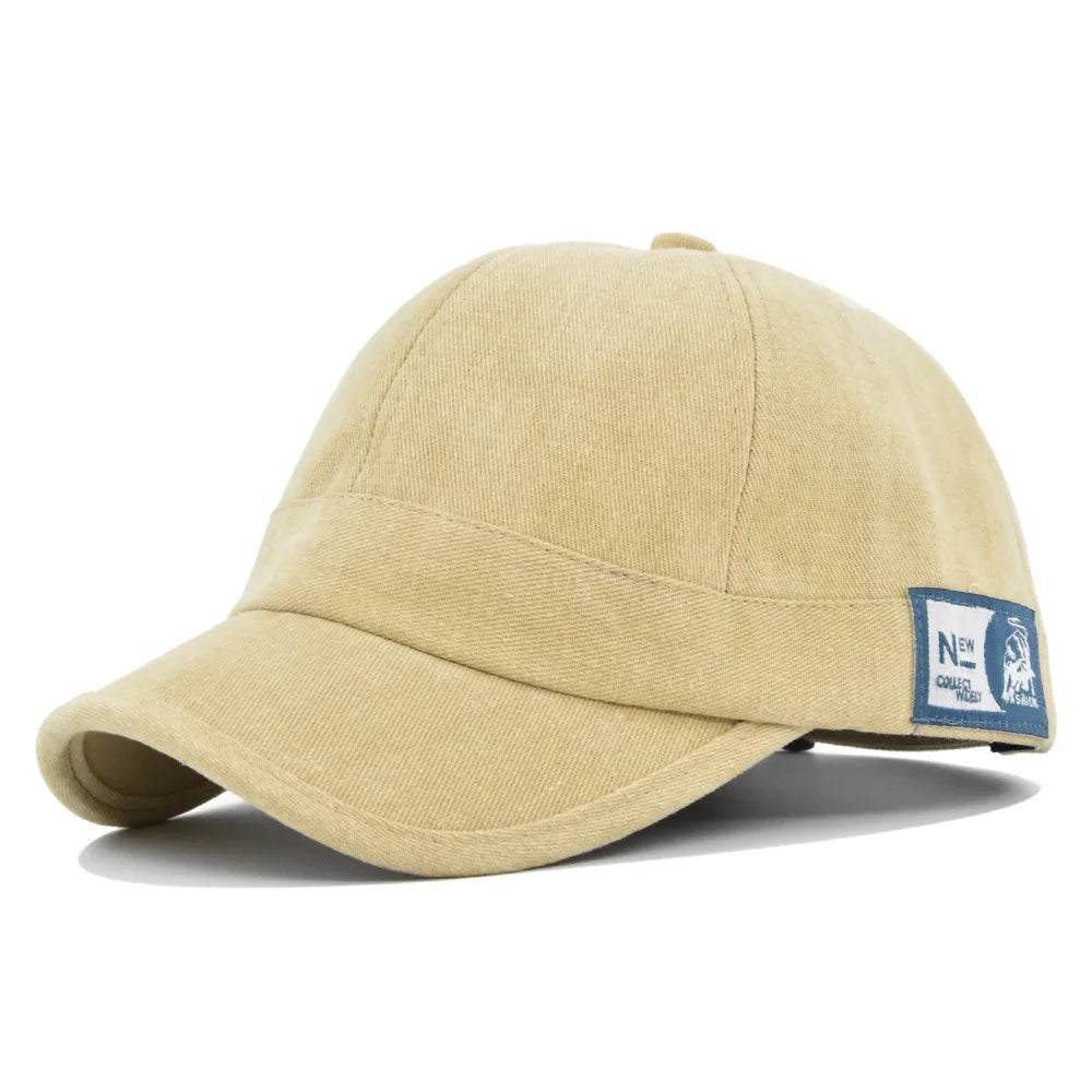 Unisex Vintage Baseball Cap SHORT Visor Letter Baseball Hats Men And Women Outdoor Sports Hats