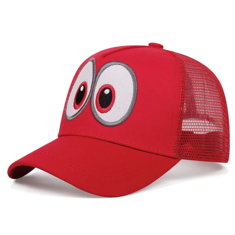 Hot Sale Unisex Big Eyes Cartoon Baseball Cap Men Women Outdoor Cap Trucker Hat