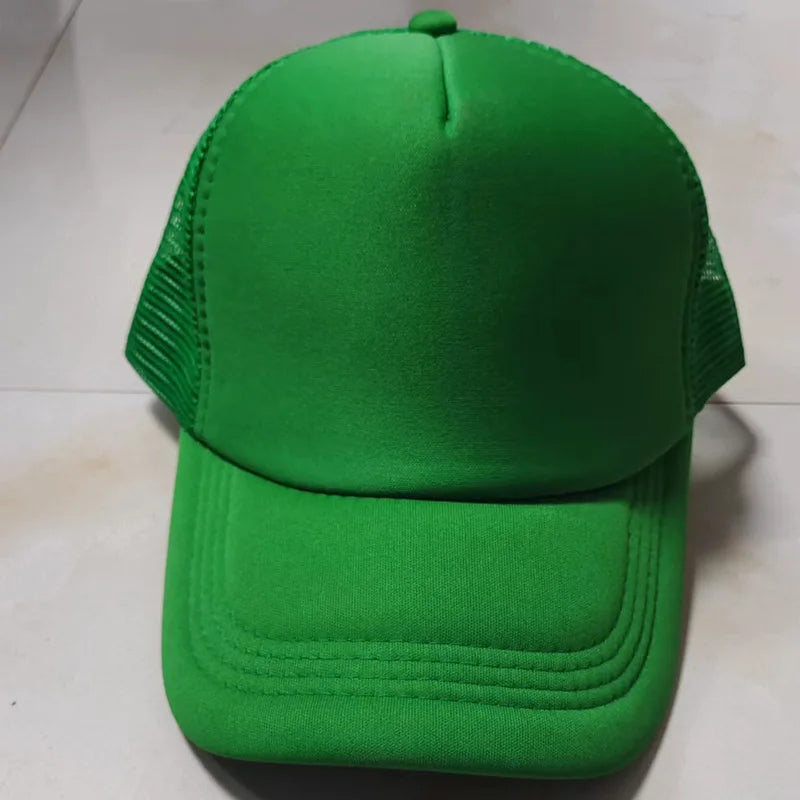 50 Color Unisex SummerTrucker Hat For Adult Net Baseball Cap Men Women Polyester Blank Mesh Adjustable Sun Hat Visor