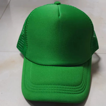 1 Piece Summer Trucker Hat Men Women Net Polyester Baseball Cap Blank Mesh Dad Hats Adjustable Sun Hat Visor
