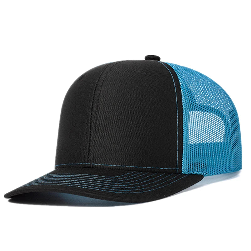 Hot Sale Unisex Cap Slight Curved Brim Style Trucker Hat  Men & Women Casual Outdoor Breathable Summer Cap