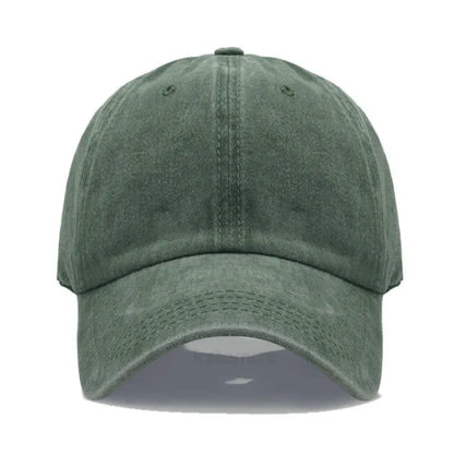 Custom Text Logo Embroidery Vintage Washed Cotton Baseball Cap Fashion Women Men Hat Sport Visors Snapback Cap Sun Hat