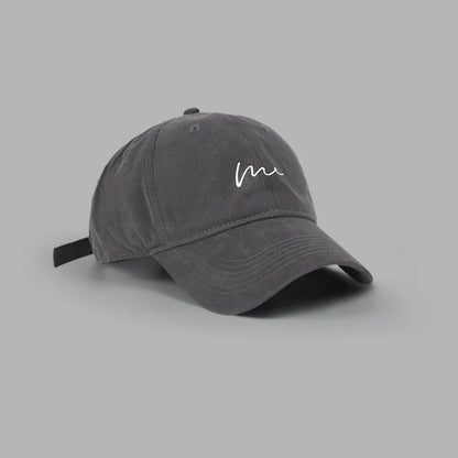 Unisex Retro Letter Embroidered Baseball Cap – Big Duck Tongue Brim Adjustable Hip Hop Outdoor Sports Hat